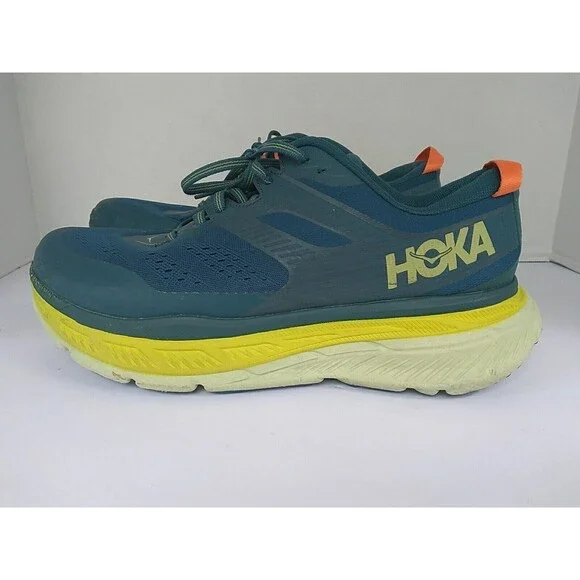 HOKA Running Shoes‎ Athletic Sneakers Cushioned Performance Training Blue Yellow
